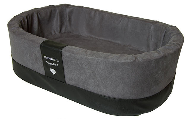 Orthopädischer Hundekorb Paddy Style 55x42x18cm grau Mikrofaser Edler Hundekorb Paddy Style