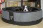 Preview: Hundekorb Paddy grau/schwarz