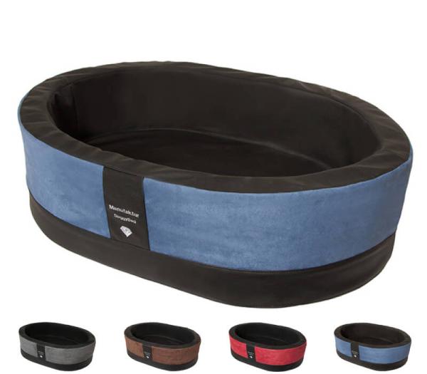 Hundekorb Paddy blau/schwarz