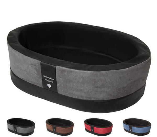 Hundekorb Paddy grau/schwarz