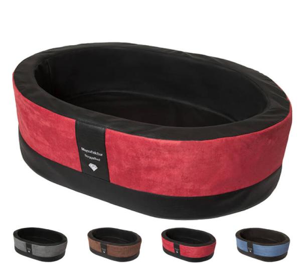 Hundekorb Paddy rot/schwarz