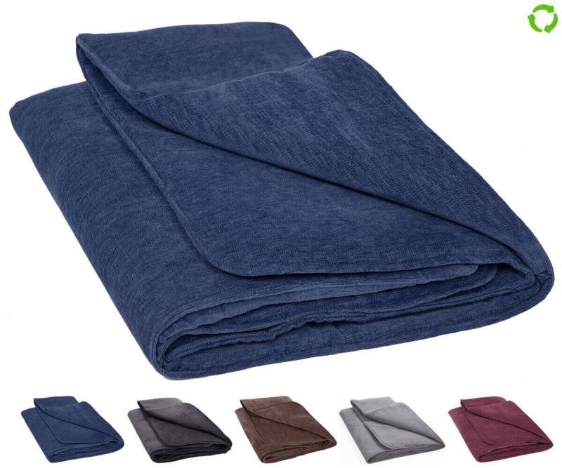 Nachhaltige Hundedecke "blau" aus 100% recyceltem Polyester