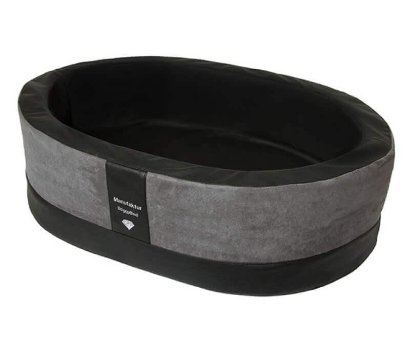 Hundekorb Paddy grau/schwarz